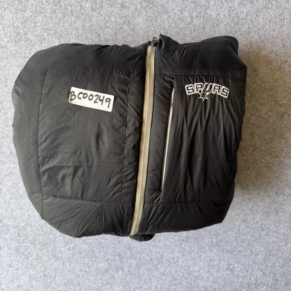 G-III Sports San Antonio Spurs Puffer‎ Jacket XL Black Quilted Hooded NBA